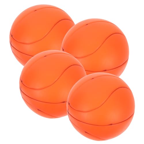 BUGUUYO 4 Stück Hundespielzeugball Welpe Haustier Bällebad für Hunde Hundebissspielzeug Interactive Dog Toys Dog chew Toy Kauspielzeug für Hund kreatives Beißspielzeug Gummi Orange von BUGUUYO