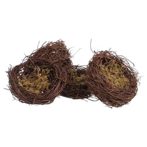 BUGUUYO 4 Stück Vogelnest Dekoration Vogelornamente Dekorationen Frühlingsdekor Kleines Vogelnest Vogelnest Und Vögel Simulierte Vogelnester Für Käfige Vogelnest Zubehör Rattan BUGUUYO 4 Stück Vogelnest Dekoration Vogelornamente Dekorationen Frühlingsdekor Kleines Vogelnest Vogelnest Und Vögel Simulierte Vogelnester Für Käfige Vogelnest Zubehör Rattan von BUGUUYO