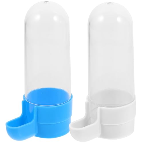 BUGUUYO 4 Stück Vogeltrinker Tasse Behälter Für Haustierfutter Schüssel Pellets Käfig Nymphensittich Vogelfutteraufhänger Für Draußen Futterstelle Für Kaninchen Tränke Brunnen PVC Blue von BUGUUYO