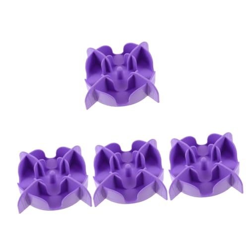 BUGUUYO 4 Stück langsamer Zubringer Suction Cup saugnäpfe Labyrinth Schüssel Puzzle Hundenapf praktischer Futternapf für Haustiere Silikon-Langsamfutter-Hundenäpfe Kieselgel Violet von BUGUUYO