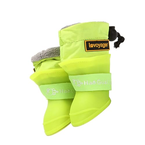 BUGUUYO 4 Stück wasserdichte Regenstiefel Für Haustiere Katzenausbruchsicher Hundeschuhe Für Mittelgroße Hunde PIPI-Pads Für Hunde Hunde-PIPI-Pads Stiefeletten Beschützer Kieselgel Green von BUGUUYO