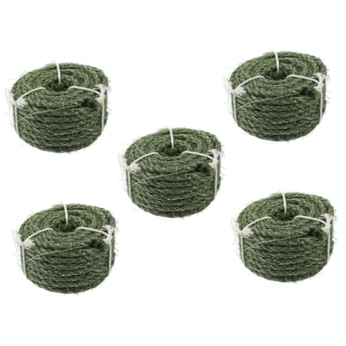 BUGUUYO 5 Rollen austauschbares Hanfseil Anlage Kratzbaum Seil natürliches Jutegarn Nest katzenbaum zubehör Hanfseil für Katzenbaum DIY Katzenkratzseil kratzseil selber Machen Sisal von BUGUUYO