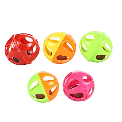 BUGUUYO Katzen Bell Ball Kreative Spielzeuge Für Katzen Hohlball Aus 2 Farben Zufällige Farbe Interaktives Katzenspielzeug Für Spaß Und Spiel von BUGUUYO