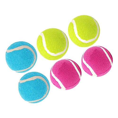 BUGUUYO 6 Stück Hunde Tennisspielzeug Hunde Kauspielzeug Für Welpen Hunde Tennisball Spielzeug Für Kleine Hunde Bälle Für Kleine Hunde Kleine Hundebälle Welpenspielzeug von BUGUUYO