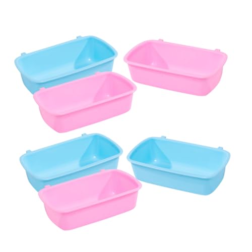 BUGUUYO 6st Futterbox Für Hamster Chinchilla-Schalen Kaninchenschalen Käfigrattenschalen Wassernäpfe Für Kleine Tiere Wasserzufuhr Rattenfutter Hängende Hamsternäpfe Chinchilla-schüssel Pp von BUGUUYO