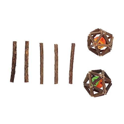 BUGUUYO 7st Katzenspielzeug Katzenminze Silberrebe Haustier Spielzeug Kätzchen-spielspielzeug Ballspielzeug Für Katzen Silvervine Für Katzen Katzenminze-Sticks Für Haustiere Polygonum Holz von BUGUUYO