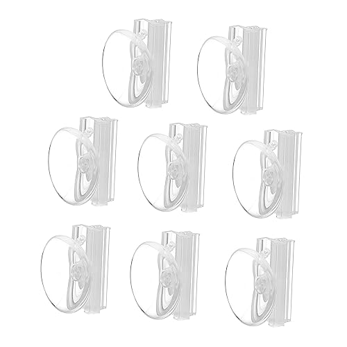 BUGUUYO 8st Aquarium-saugnapf-Clip Wassertank Getränkehalter Ph-Streifen Sprudler Aquariumdeckel Aquarium-trennwand Aquarienständer Karabinerhaken Cup-Clips Fisch Pumpe Transparent Plastik von BUGUUYO