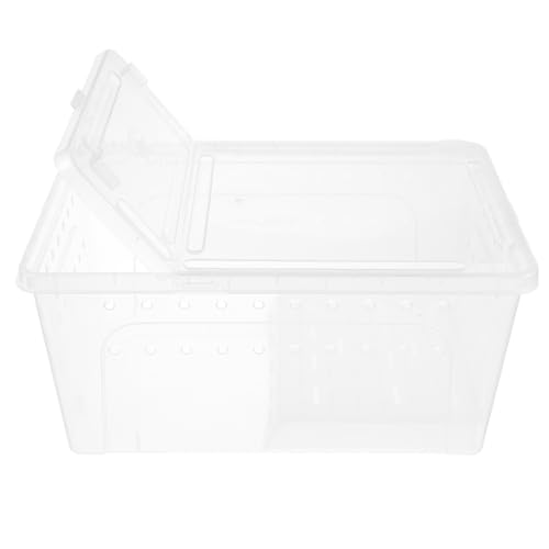 BUGUUYO Amphibien-futterbox Reptilien Spinnen-Terrarium Multifunktionsschildkrötenaquarium Eidechsenbecken Eidechsen-Terrarium Aquarium Terrarium Reptichip Plastik Transparent von BUGUUYO