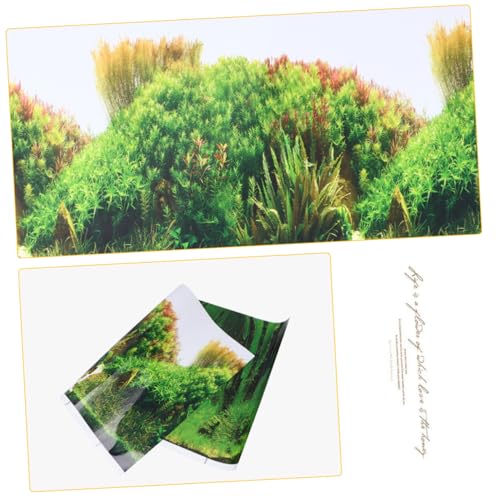 BUGUUYO Aquarium Hintergrundpapier Vakuum Aquarium Kulisse Pumpe Fischaquarium Dekorationen Für Aquarien Led Aquarium Licht Hintergrundplakat Reinigungsbürste Für Aquarien Netz Green von BUGUUYO