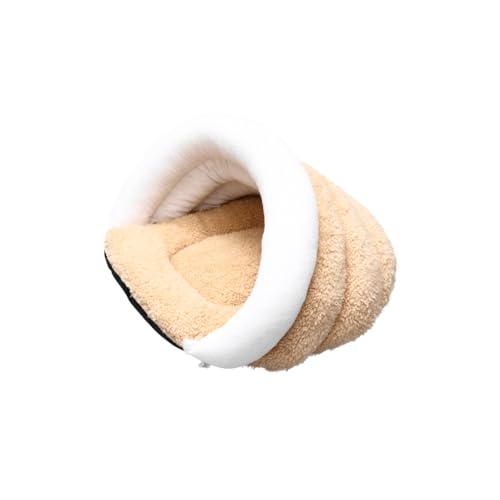 BUGUUYO Bett Winterkäfig für Katzen Katze Matte tierkissen pet Bed catsbests Katze höhle Katzenhöhle in Beige cat Bed Katzennest Hündchen Katze Schlafsack Katzenloch von BUGUUYO