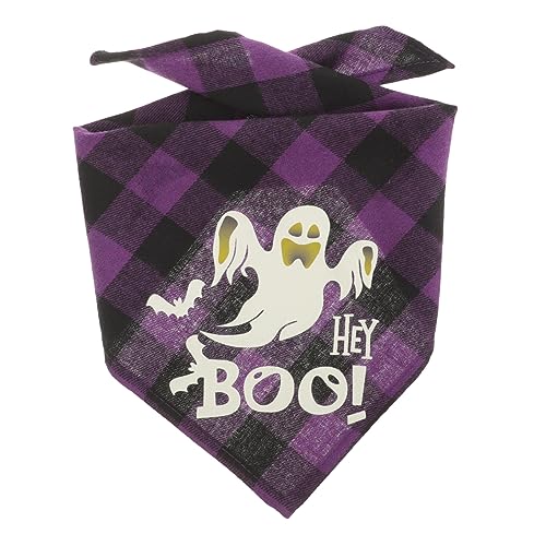 BUGUUYO Halloween-Themen-Haustier-Bandana Hunde-Bandanas für Jungen Neon-Leucht-Haustier-Schal für Partys von BUGUUYO