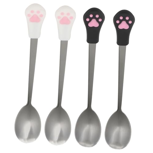 BUGUUYO Edelstahl Haustierfutterlöffel Set Hunde Und Katzenlöffel Für Nassfutter Praktische Futterlöffel Und Ideal Für Katzen Und Hundefutter von BUGUUYO