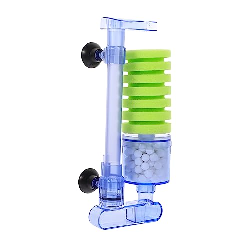 BUGUUYO Filter für Fischbecken tauchfähig Pumpe Haustier im Freien Leistung innenfilter wasserreiniger Sponge Filter Filterkartusche außenfilter Aquarienfilter Aquariumzubehör Plastik Blue von BUGUUYO