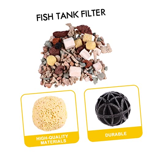 BUGUUYO Filtermaterial Für Aquarien Biofilter Für Aquarien Filtermedien Für Aquarien Biokugeln Für Aquarien Aquariumfilter Biologische Filterringe Biokugeln Aquarium Quarz von BUGUUYO