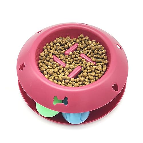 BUGUUYO Slow Food Futternapf für Katzen Katzen-Slow-Feeder rollender und Sound Futternapf für Haustiere zufällige Farbe von BUGUUYO