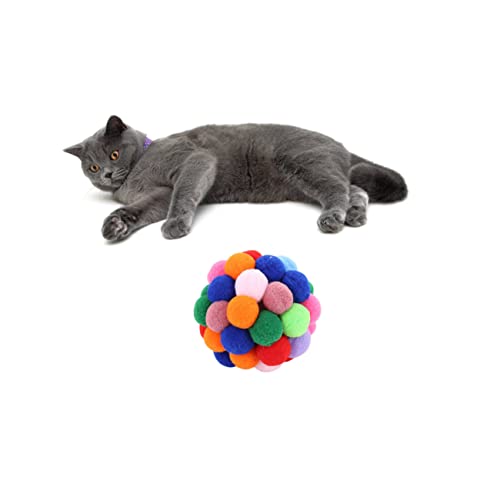 BUGUUYO Glockenkugeln Katzenspielzeug mit Gummiball Spielzeug für Kätzchen Glockenspielzeug für Katze Crinkle-Spielzeug für Katzen Crinkle-Ball für Katzen Rasselspielzeugball für Katze von BUGUUYO