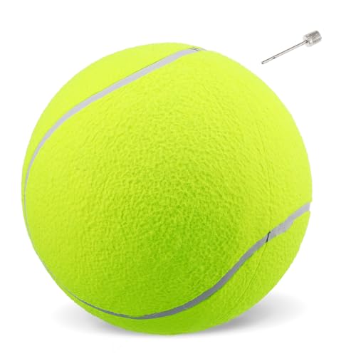 BUGUUYO Großer Tennisball Für Haustiere Outdoor Langlebig Ideal Für Hunde Und Andere Tiere Inkl Luftnadel Ideal Für Strand Und Sportaktivitäten von BUGUUYO