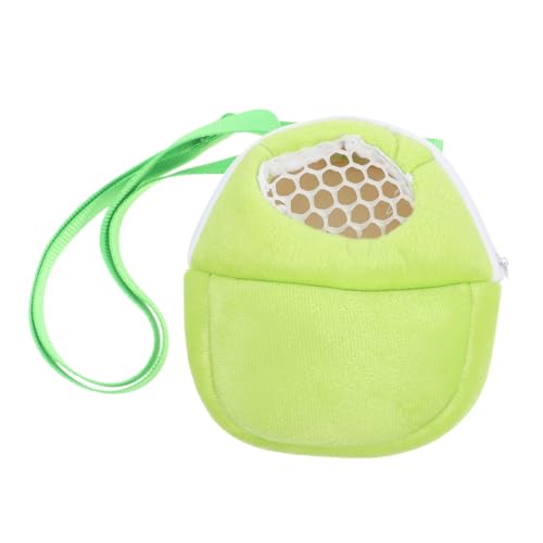 BUGUUYO Hamster Baumwollnest Hamstertasche Tragbare Haustiertasche Für Den Außenbereich Meerschweinchen Träger Meerschweinchen Reisetasche Tragetasche Für Kleintiere Samt Light Green von BUGUUYO