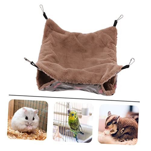 BUGUUYO Warme Haustier-hängematte Aus Plüsch Und Polyester 20 X 20 cm Grau Gemütliches Schaukelbett Für Hamster von BUGUUYO