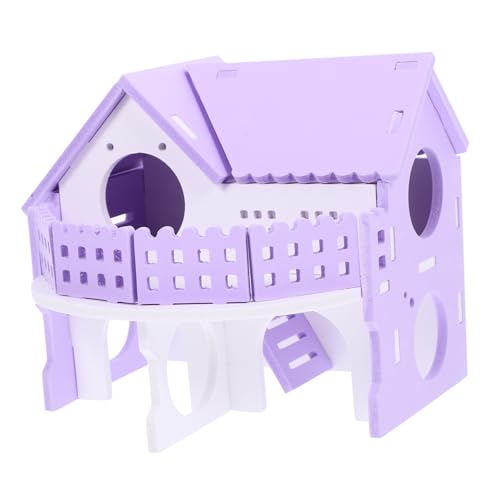 BUGUUYO Hamster-Luxusvilla hamsterhaus Hamster Hamstervilla nager kleintierhaus Chinchilla-Versteck Ratte Heu Hamsterspielzeug Hamsterversteck Meerschweinchenhaus PVC von BUGUUYO