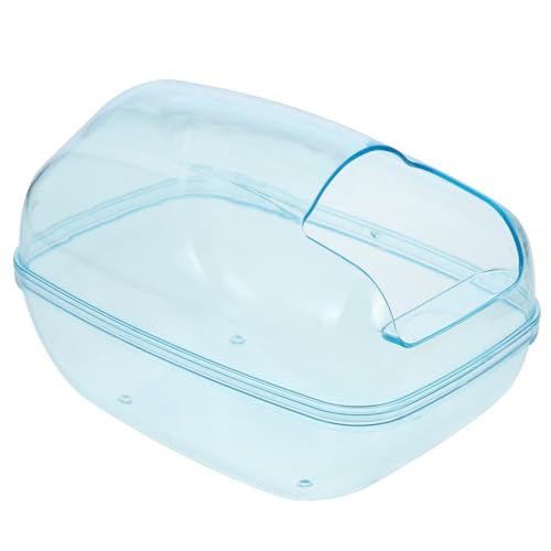 BUGUUYO Hamster Toilette Hamster klo Hamster sandbad Hamster-Sandbad Hamster Badezimmerartikel Hamstersandbad Rattenbad Hamster-Plastik-Badezimmer Zubehör für Tierkäfige Transparent von BUGUUYO