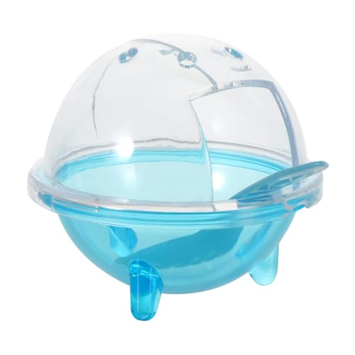 BUGUUYO Hamsterbad Sandbadbehälter für Rennmäuse Sandbad für Hamster Sandbad Becken Hamsterkäfig Badezimmer hamsterzubehör Hamster klo Haustier Hamster Toilette Badebecken Plastik Blue von BUGUUYO