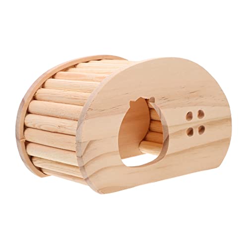 BUGUUYO Hamsterhaus Holzhaus Für Hamster Für Kleine Haustiere Hamsterspielzeug Hamster-versteckspielzeug Hamster Aus Holz Hamsterversteck Rattenkäfig Hölzern Eiertyp Chinchilla von BUGUUYO