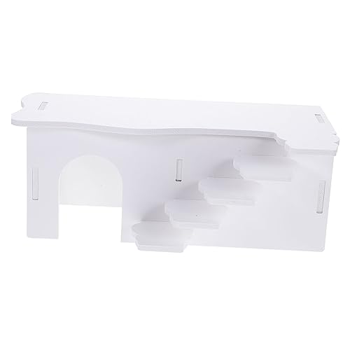 BUGUUYO Hamsterhaus Versteck Für Haustiere Hamsterkäfig Dekor Rattenleiterhaus Hamster Verstecken Spielzeug Kletterspielzeug Spielzeug Für Haustiere Hamster-kletterleiter Weiß PVC von BUGUUYO