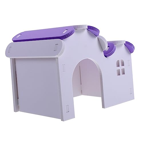 BUGUUYO Hamsterhöhle hamsterbett Hamster versteck Premium PVC Hamster House kleines Haustiernest Schlafnest für Haustiere Haustier lebendes Syrisches Hamsternest PVC-Material Violett von BUGUUYO