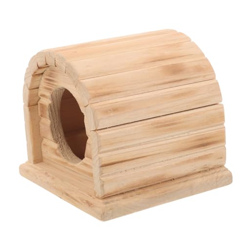 BUGUUYO Hamsterhütte Meerschweinchenversteck Aus Holz Rattenversteck Aus Holz Meerschweinchen Holzhaus Hamsterversteck Rattenhaus Aus Holz Hamsterhaus Versteck Hamsterkäfig Hölzern von BUGUUYO