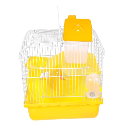 BUGUUYO Hamsterkäfig hamsterhaus Hamster Spielzeug Hamsterresidenz Chinchillahaus Kaninchenstall Rattennest kleines Haustiernest Hamsterburg kleine Haustierhütte Rattenhütte Plastik Orange von BUGUUYO