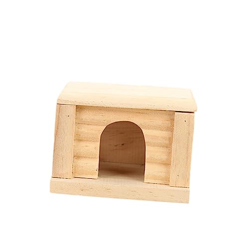 BUGUUYO Hamsterspielzeug aus Holz Spielzeug für Hamsternester Haustierhütte Flat-Top-Hamster Spielzeug Hamsternest Hamster Hamsterhaus aus Holz Hamster Hütte Bambus von BUGUUYO