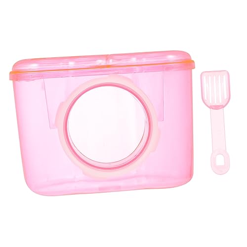 BUGUUYO Haustier Badezimmer PIPI-Pads Für Hunde Duschköpfe Mit Handbrause Hamster Badesand Wurf Sand Badewanne Meerschweinchen Katzentoilette Haferflocken Hund Kühlmatte Flasche Rot Acryl von BUGUUYO