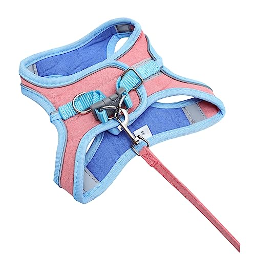 BUGUUYO Haustier Geschirr pet Supplies cat Leash Haustierartikel Haustierparty Haustierzubehör fliehen gehen bellen Hundeleine Hund mittel Hundegeschirr Welpengeschirrweste Wildleder- Blue von BUGUUYO