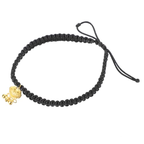 BUGUUYO Haustier Halskette Hund katzenhalsband goldschloss tierische bescherung weihachtsdeko Haustier-Goldschloss-Halskette Haustierhalsband hängendes Goldschloss Messing Black von BUGUUYO