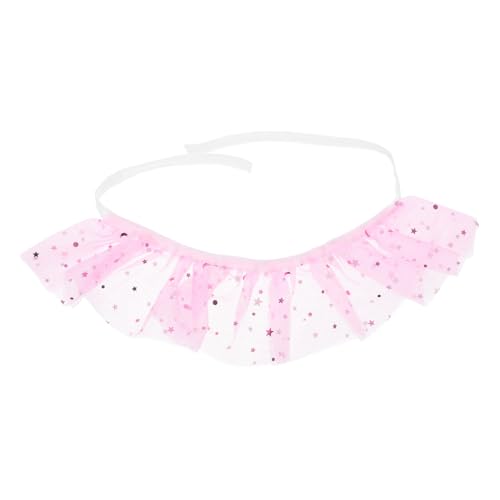 BUGUUYO Haustier-Lätzchen Sonderteile Süßigkeitenzubehör Charm-Accessoires tierische Maske Jahreskalenderaufkleber hundehalstuch hundekleidung PET-Spitzenschal Welpen-Bandana Stoff Rosa von BUGUUYO