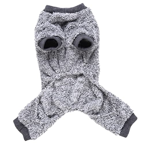 BUGUUYO Haustier-Pyjama Dog Costume hundekostüme Haustierpyjama für den Herbst hundekleider weihnachtsdeko Kleidung für füßige Hunde entzückende Hundekleidung Polyester Baumwolle Grey von BUGUUYO