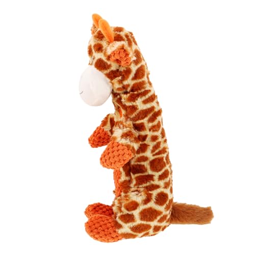 BUGUUYO Kuscheliges Giraffen Hundespielzeug Mit Quietschfunktion Interaktives üschspielzeug Für Welpen Und Kleine Hunde Ideal Zum Kauen Und Zahnen Niedliches Tierdesign von BUGUUYO