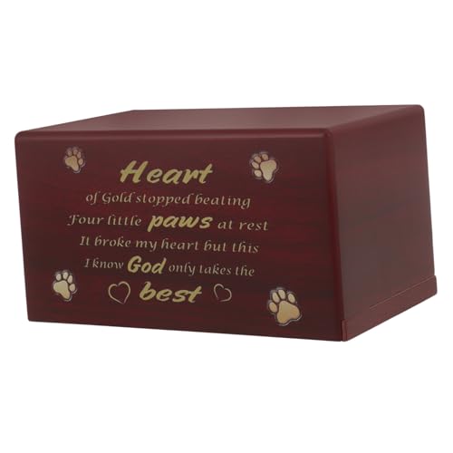 BUGUUYO Haustier Asche Holz Urne Katze Hund Memorial Box Haustier Asche Einäscherung Urne Haustier Sarg von BUGUUYO