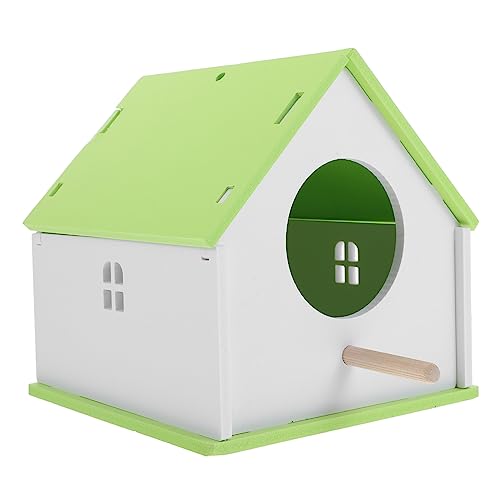 BUGUUYO Haustier Vogelnest Vogelkabine Papagei Vogelnest Futterhäuschen Für Vögel Zartes Vogelhaus Kolibri-dekor Garten Vogelhaus Vogelrastplatz Vogelhaus-dekor Vogelhütte Light Green PVC von BUGUUYO