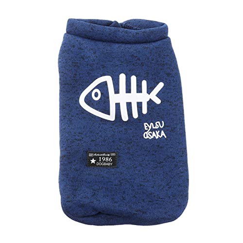 BUGUUYO Haustier Wintermantel hundewintermantel hundepullover Katzen Strickpullover cat Sweater Pulli für Katzen Haustier Warmer Pullover Welpen Pullover hundekleidung Winter Blue von BUGUUYO