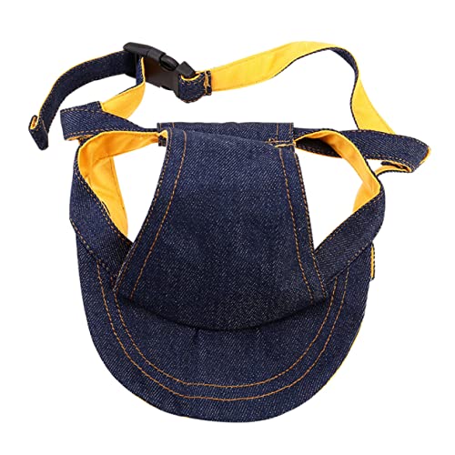 BUGUUYO Haustier-baseballmütze Hund Sonne Kappe Hund Welpen Pads Unzerstörbares Hundespielzeug Pfoten Lecken Balsam Baseballkostü Für Hunde Hundepfotenreiniger Navy Denim von BUGUUYO