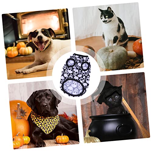 BUGUUYO Haustier-hundehalloween-schädel-Sweatshirt Entzückende Haustierkleidung Hundehoodies Für Kleine Hunde Häschen-Hoodie Haustier Hund Reine Baumwolle Lieferungen von BUGUUYO