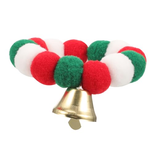 BUGUUYO Haustierhalsband Weihnachten Welpenhalsband Kätzchen Weihnachtshalsbänder Halsband Für Hunde Hundehalsband Mit Glocke Plüsch Krawatte Haustierzubehör von BUGUUYO