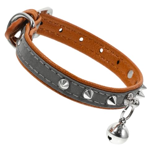 BUGUUYO Haustierhalsband Zierhalsbänder für Hunde für Haustiere Pet Glocke - merksam Hunde Verstellbarer Kragen Katzenhalsband PU- Blue von BUGUUYO