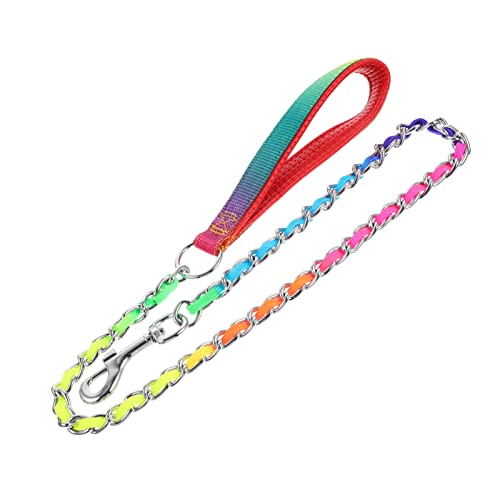 BUGUUYO Haustierleine hundegurt hundelaufband hundehalstuch Dog hundehalsband Dog Collars für Hunde Kette Hund für Welpen Hundewelpe Hundeleine Hundezubehör Pu Schaum spreizer Colorful von BUGUUYO