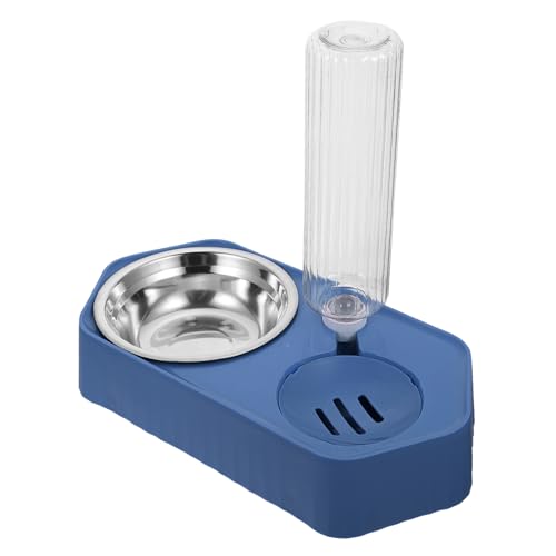 BUGUUYO Haustiernapf pet Feeder pet Water Bowl Hunde schüssel Hundenapf Automatischer Wassernapf für Katzen Haustier Wasser einwegrasierer Futternapf Doppelfutterautomat für Haustiere Blue von BUGUUYO