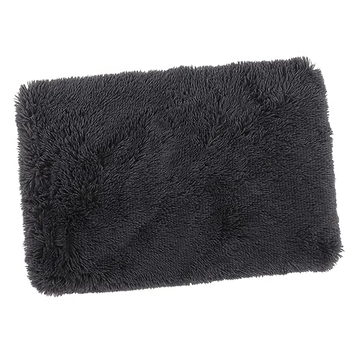 BUGUUYO Haustierstreu warme Katzenmatte Winterhaustierkissen rechteckiges hundebett warmes katzenschlafbett katzenbett pet Bed dogbed Katze beruhigungsbett Hundenestmatte Flanell Dark Grey von BUGUUYO