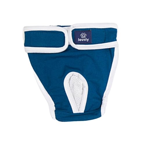 BUGUUYO Haustierwindeln hundewindel Dog Diapers hundekleidung Dog Clothes hundezubehör wehe Menstruation- Wärmehose für Hunde Abs Hygienehosen für Haustiere Hundephysiologische Hosen Blue von BUGUUYO