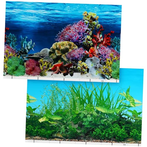 BUGUUYO Hintergrundkleber Aufkleber Fisch Aquarium Hintergrund Aufkleber Aquarium Tapete Hintergrund Aquarium Dekorationen Teich Pumpe Tasche Kleber Aquarium Hintergrund Aquarium von BUGUUYO